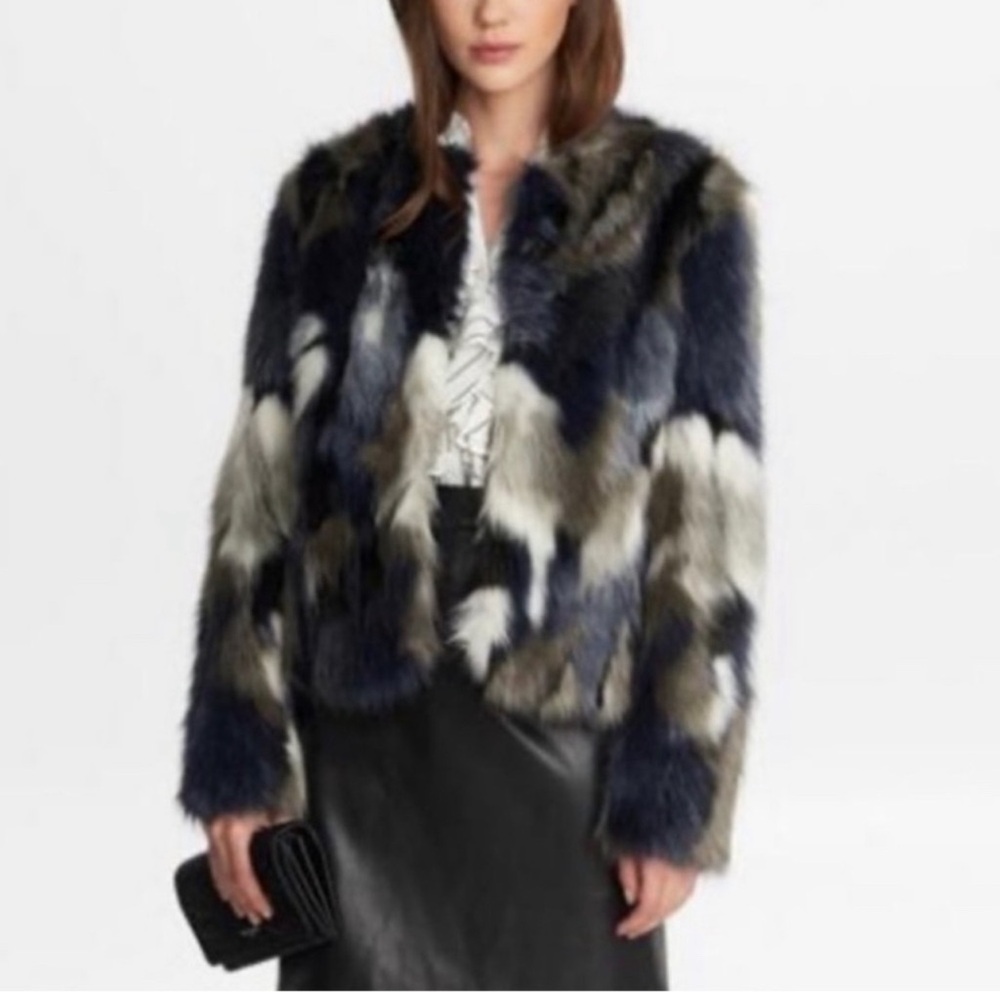 NWT - Karl Lagerfeld Faux Fur Jacket